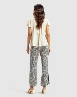 Ivory Ivory Gathered Silk Georgette Top 11 Ivory Ivory Gathered Silk Georgette Top -Africans Shop ts06ss23wb