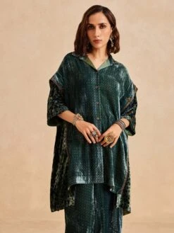Ruhaani Kimono Sleeve Shirt In Blue -Africans Shop v2303a3