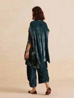 Ruhaani Kimono Sleeve Shirt In Blue -Africans Shop v2303ab