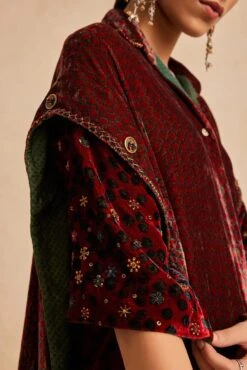 Ruhaani Kimono Sleeve Shirt In Pomegranate -Africans Shop v2303c5