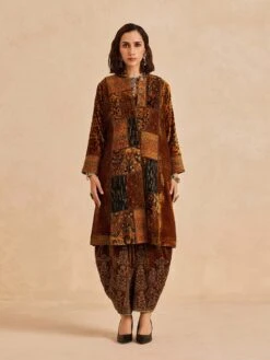 Ruhaani Embroiderd Cowl Ijar In Mustard -Africans Shop v2306d2