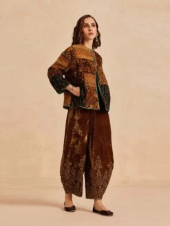 Ruhaani Embroiderd Cowl Ijar In Mustard -Africans Shop v2306d3