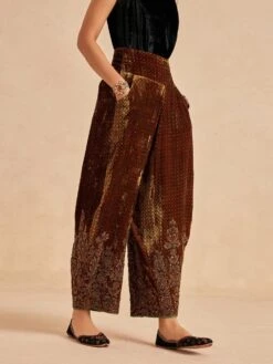 Ruhaani Embroiderd Cowl Ijar In Mustard -Africans Shop v2306d5