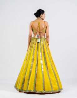 Moss Green Mirror Seam Lehenga Set -Africans Shop vasslh2310b