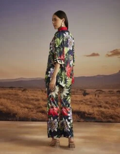 Bow Tie Collar Printed Top -Africans Shop veaw2322b