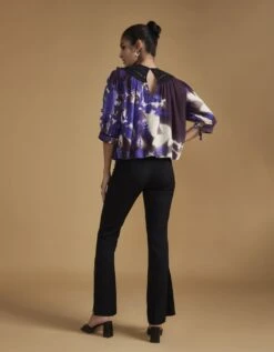 Lace Detailed Printed Top -Africans Shop veaw2365b