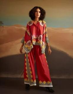 Floral Printed Cape Top