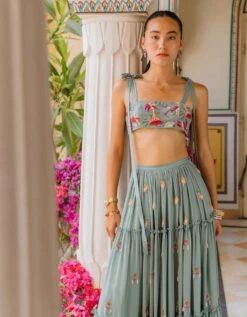 Basilico Resort Skirt With Toucan Blouse -Africans Shop wl0322