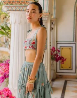Basilico Resort Skirt With Toucan Blouse -Africans Shop wl0323