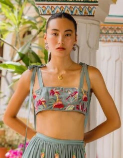 Basilico Resort Skirt With Toucan Blouse -Africans Shop wl032b