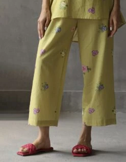 Water Lily Pants In Lime -Africans Shop wlpantlime4
