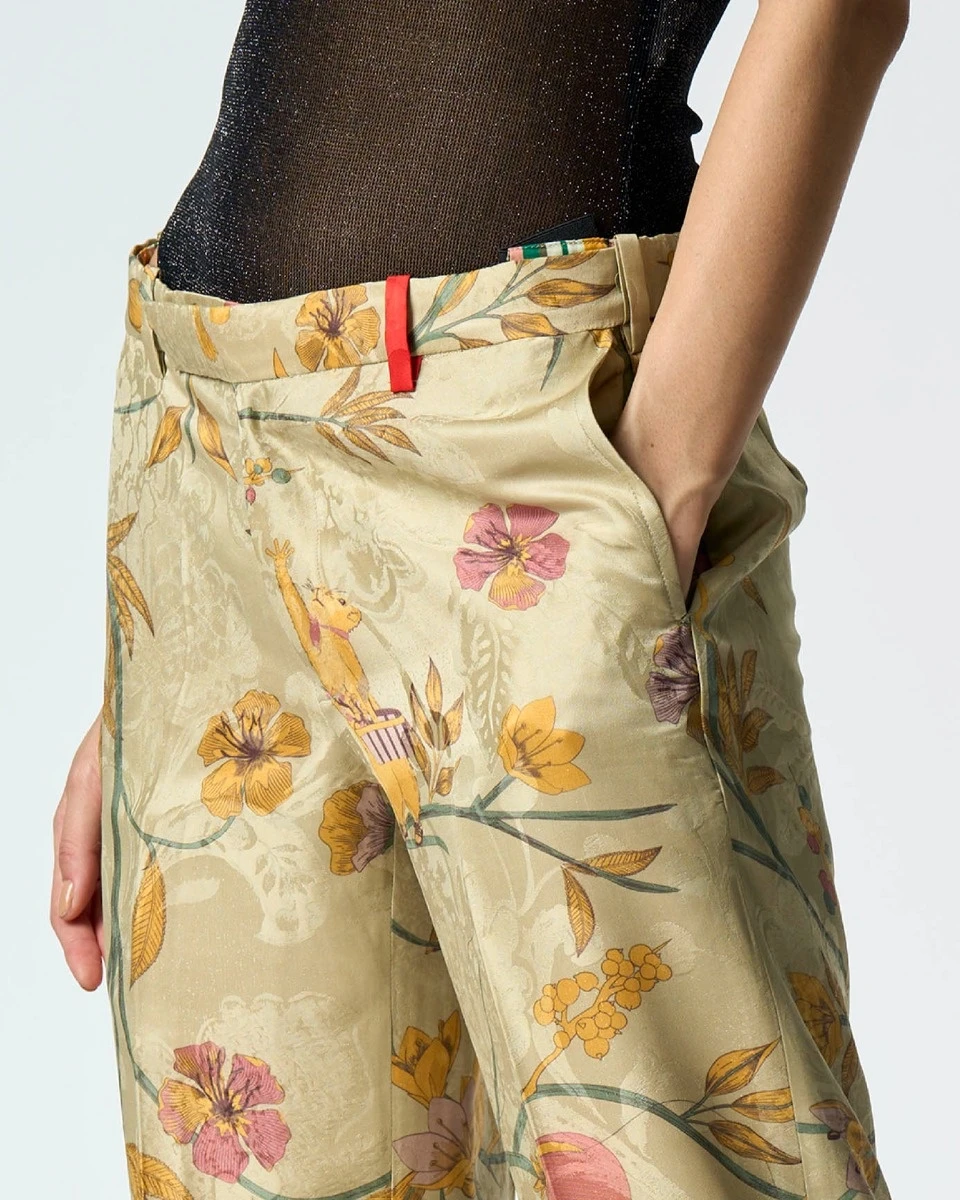 Orchard Straight Fit Trouser Mint Silk Damask 7 Orchard Straight Fit Trouser Mint Silk Damask - Image 5