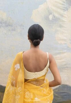 Yellow Kokino Polka Print Bralette Blouse -Africans Shop yambl23b